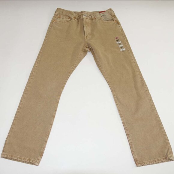 Levi's Women's 501 Straight Leg Jeans Size 32 x 30 NWT Tan Brown High Rise Denim - Picture 1 of 9